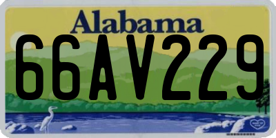AL license plate 66AV229