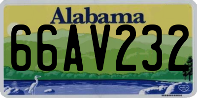 AL license plate 66AV232