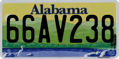 AL license plate 66AV238