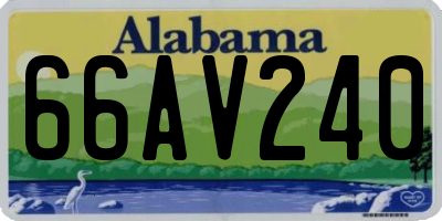 AL license plate 66AV240
