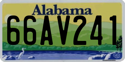 AL license plate 66AV241