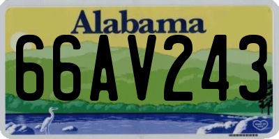 AL license plate 66AV243
