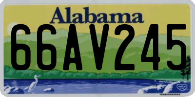 AL license plate 66AV245