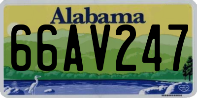 AL license plate 66AV247