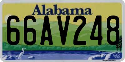AL license plate 66AV248