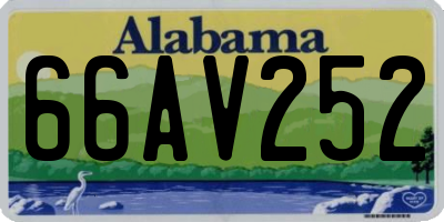 AL license plate 66AV252