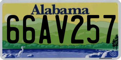 AL license plate 66AV257