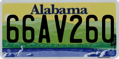 AL license plate 66AV260