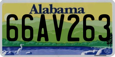 AL license plate 66AV263