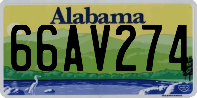 AL license plate 66AV274