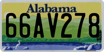 AL license plate 66AV278