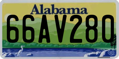 AL license plate 66AV280