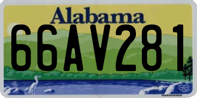 AL license plate 66AV281