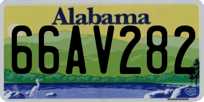 AL license plate 66AV282