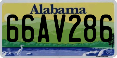 AL license plate 66AV286