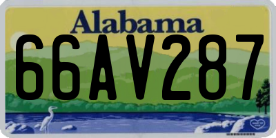 AL license plate 66AV287