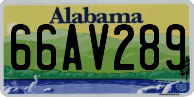 AL license plate 66AV289
