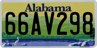 AL license plate 66AV298