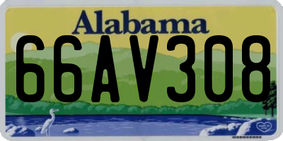 AL license plate 66AV308