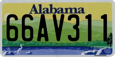 AL license plate 66AV311