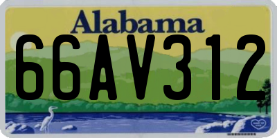 AL license plate 66AV312