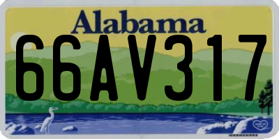 AL license plate 66AV317