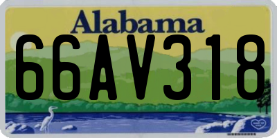 AL license plate 66AV318