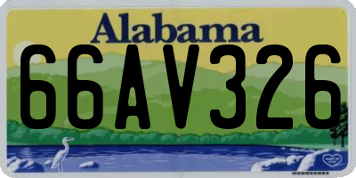AL license plate 66AV326