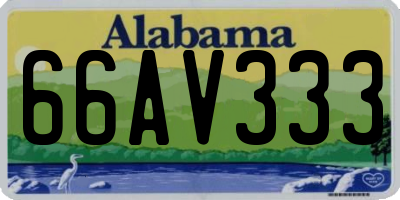 AL license plate 66AV333