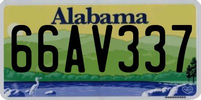 AL license plate 66AV337