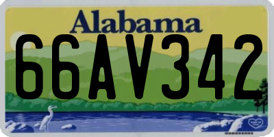AL license plate 66AV342