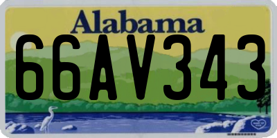 AL license plate 66AV343