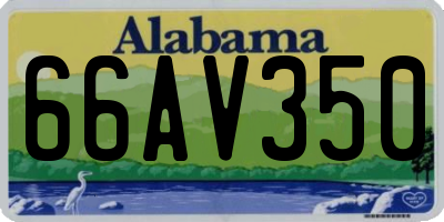 AL license plate 66AV350
