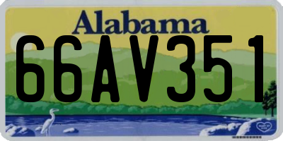 AL license plate 66AV351