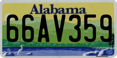 AL license plate 66AV359