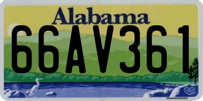 AL license plate 66AV361