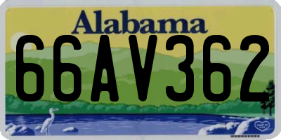 AL license plate 66AV362