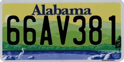 AL license plate 66AV381