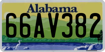 AL license plate 66AV382