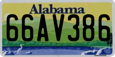 AL license plate 66AV386