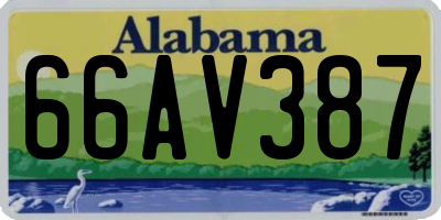 AL license plate 66AV387