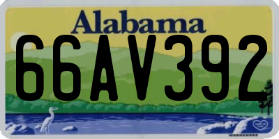 AL license plate 66AV392