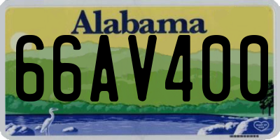 AL license plate 66AV400