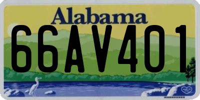 AL license plate 66AV401