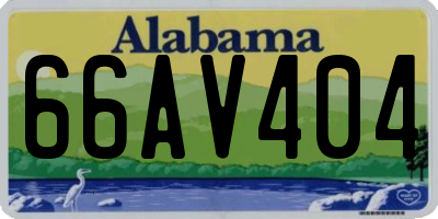 AL license plate 66AV404