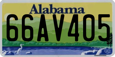 AL license plate 66AV405
