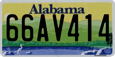 AL license plate 66AV414