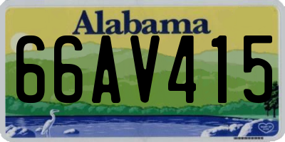 AL license plate 66AV415
