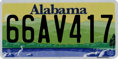 AL license plate 66AV417