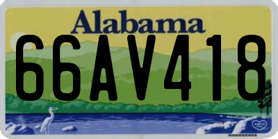 AL license plate 66AV418